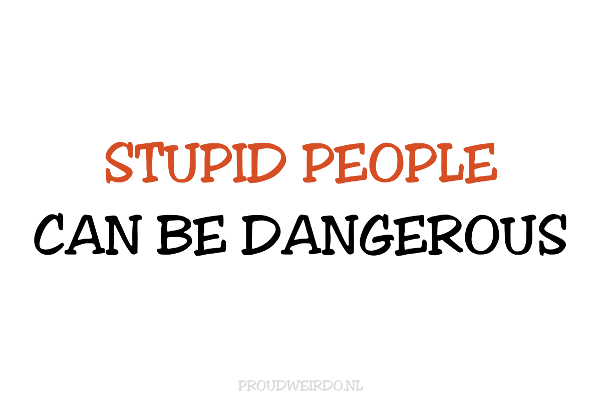 Stupid people can be dangerous (Renovatiedrama - Het leed dat verbouwen heet)