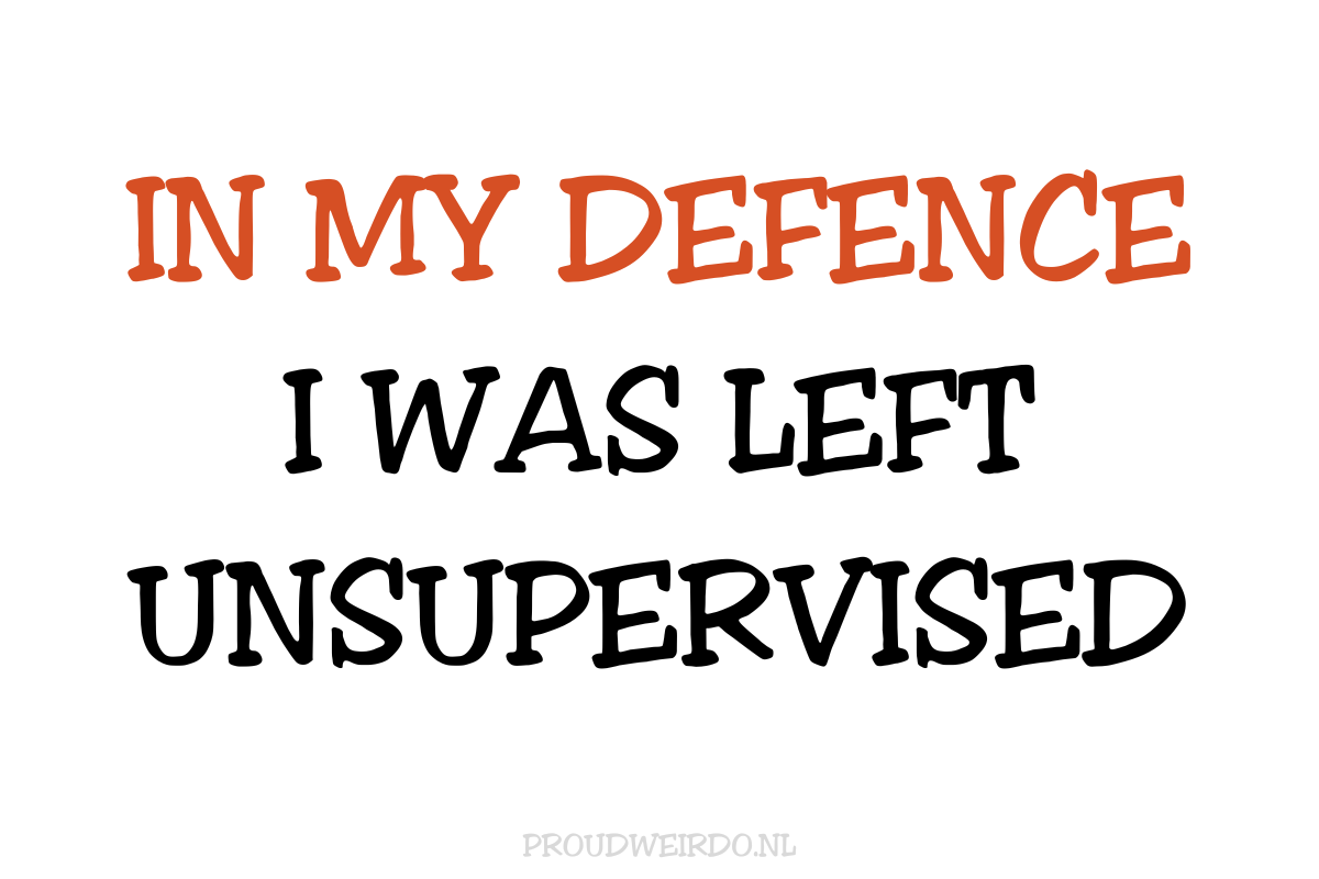 In my defence I was left unsupervised (Auto avonturen)